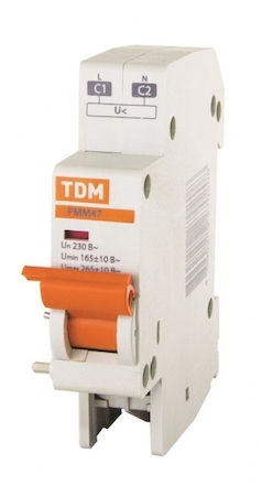 TDM ELECTRIC SQ0206-0199 Расцепитель минимального и максимального напряжения РММ47 230В на DIN-рейку TDM